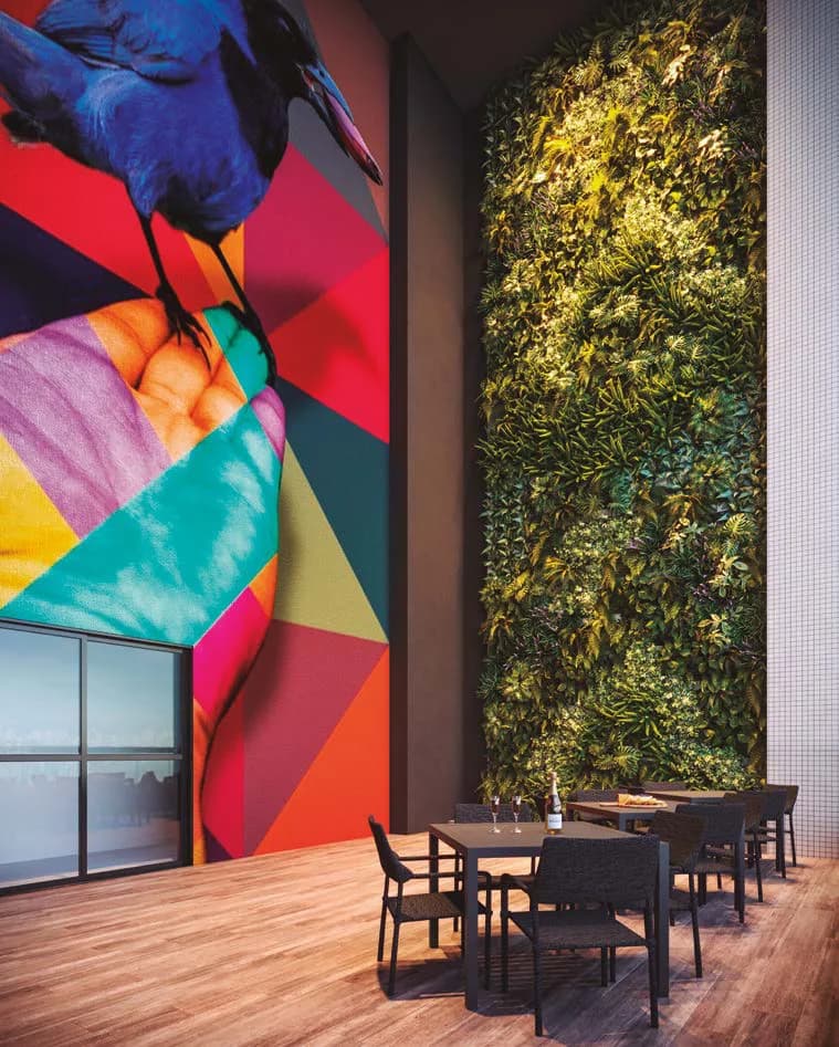 Praças elevadas com murais de Eduardo Kobra, Croma