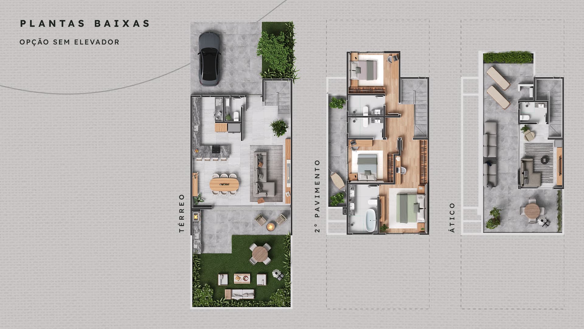 Planta da tipologia Casa em Condomínio 255,82 m²