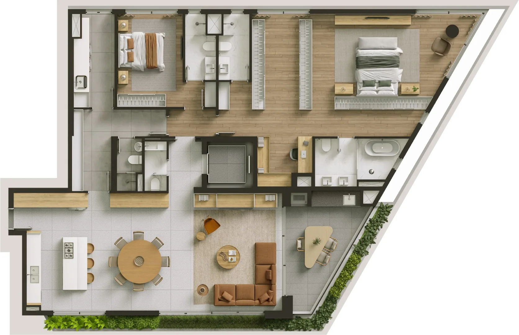 Planta da tipologia Apartamento Tipo 3 · 219 m²