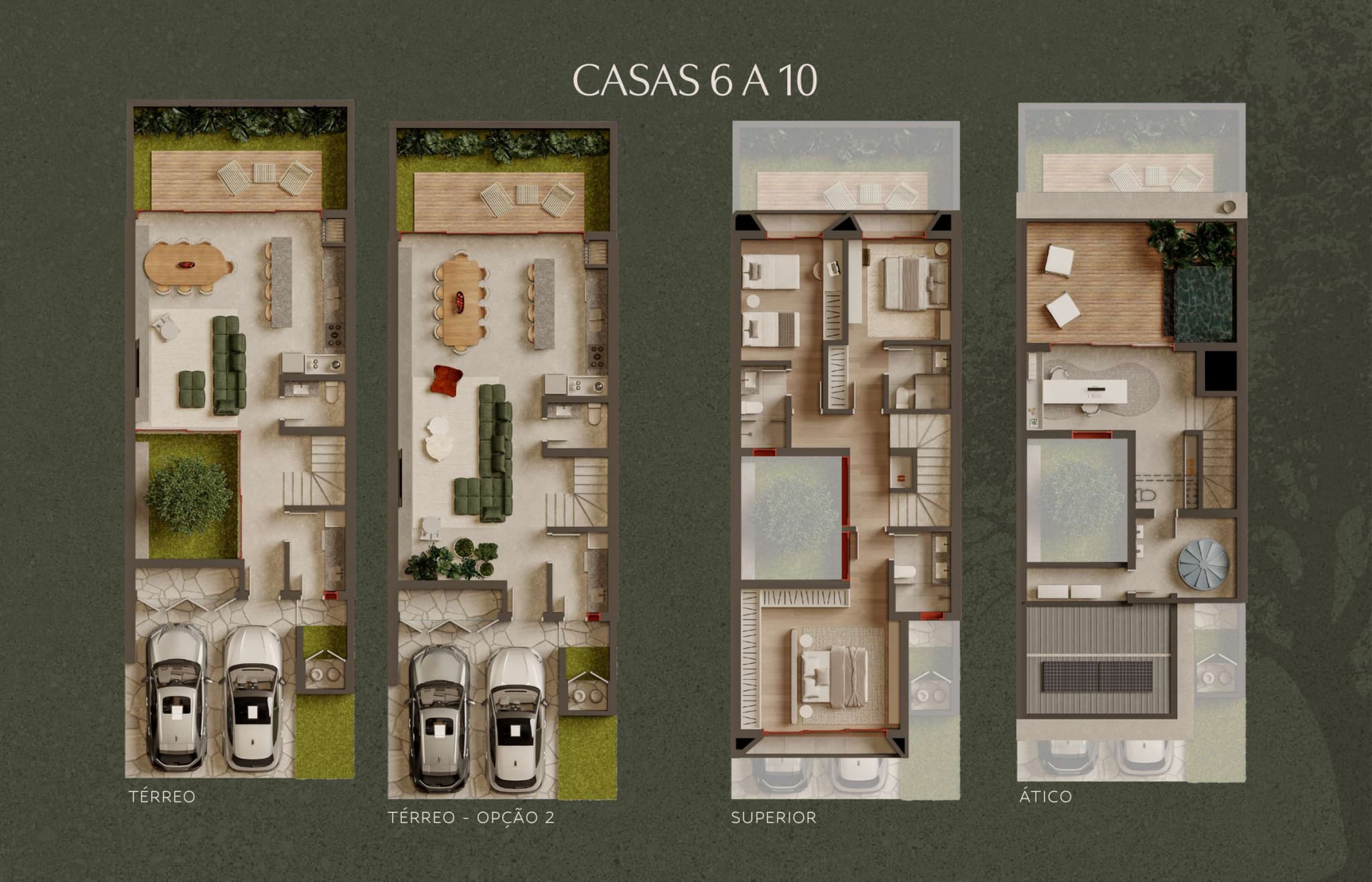 Planta da tipologia Casa em Condomínio 276,04 m²