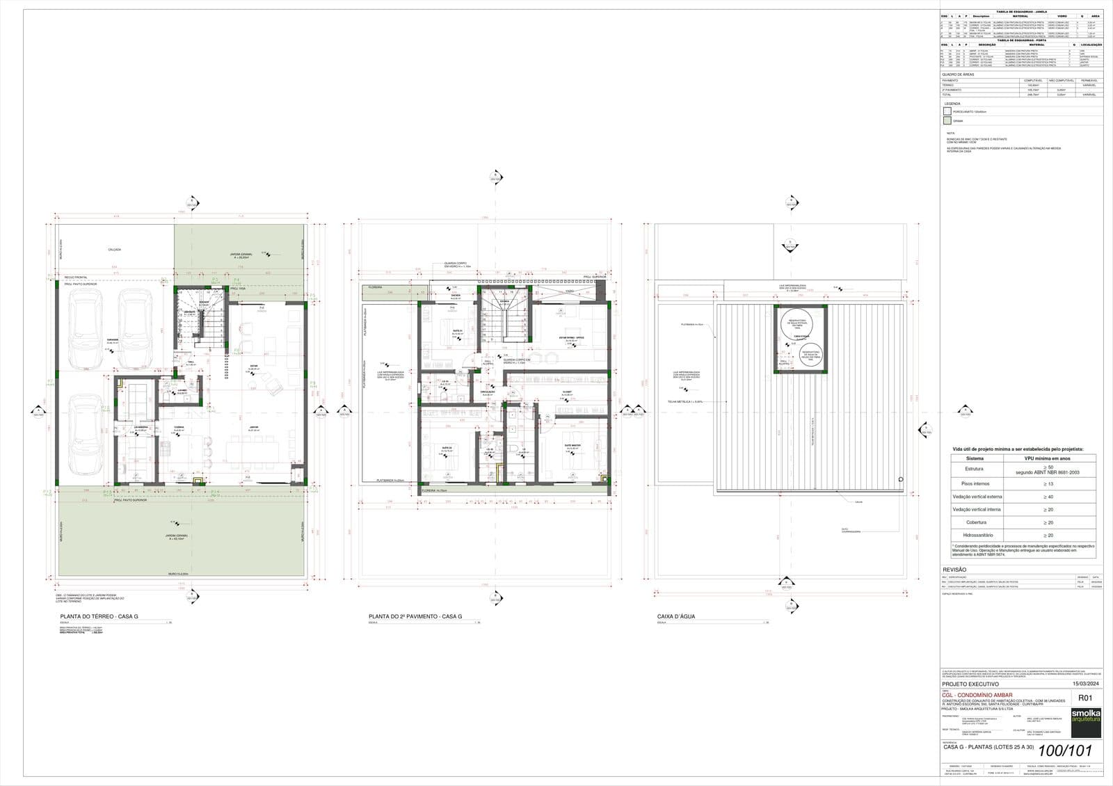 Planta da tipologia Casa 252 m²