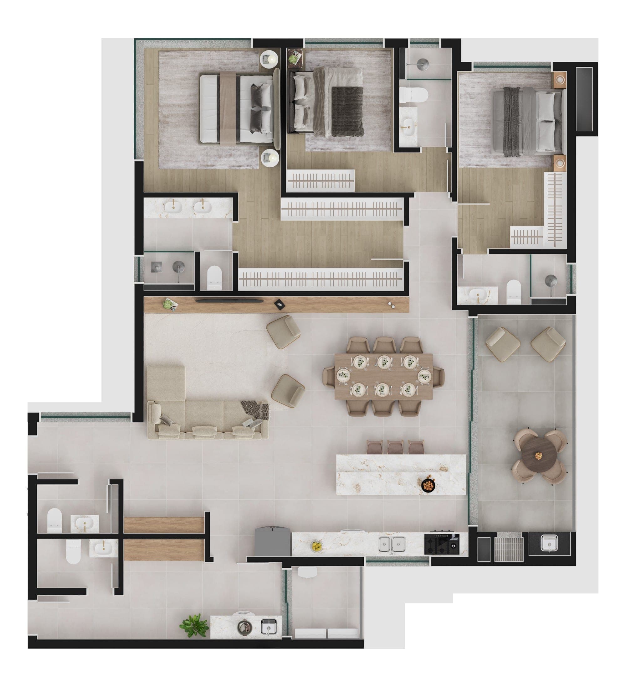 Planta da tipologia Apartamento Tipo — Final 03